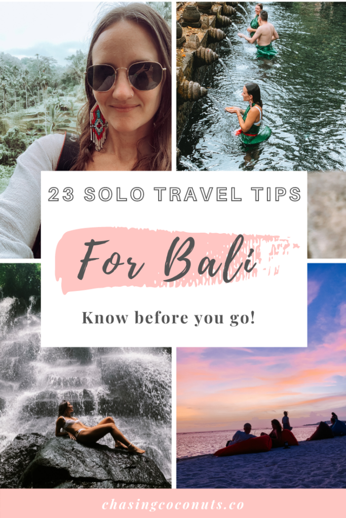 travelling solo in bali